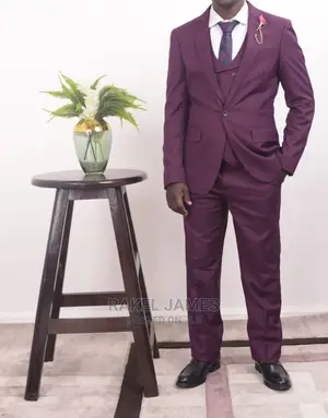 Maroon 3pc Suit