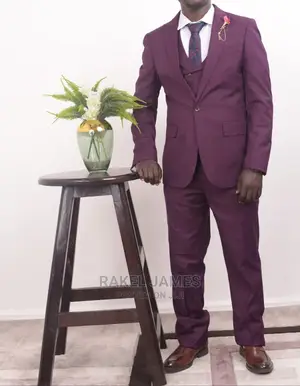 Maroon 3pc Suit