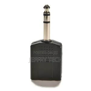 New 1/4" Stereo Plug Adapter to 2-Way 6.35mm Stereo Jack Hea