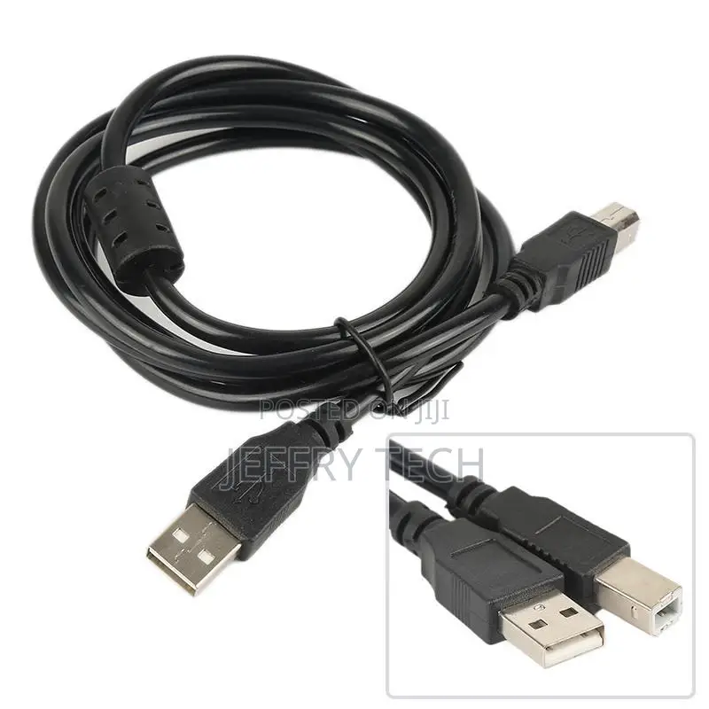 1PC Black USB 2.0 a Male to Down Angle USB B Male Printer Da
