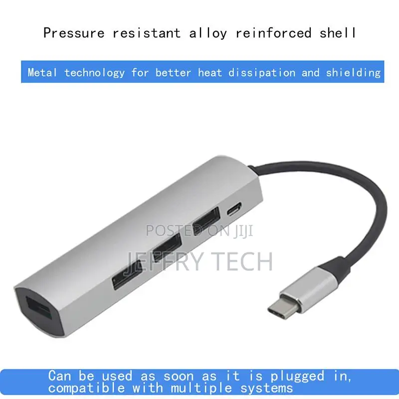 Type-C USB 3.0 Hub With Power Supply 3.1 Splitter Docking St
