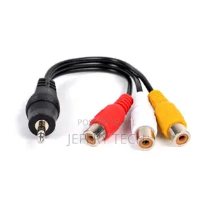 28 Cm 3.5 Mm Jack Mother 3 Rca Stereo Adapter Cable Av Revol