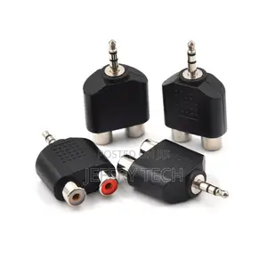 4PCS Stereo Audio 3.5mm Male Plug to 2 RCA Female Jack Y Ada