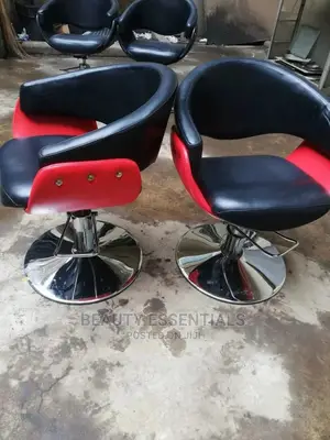 Black Red Salon Styling Seats