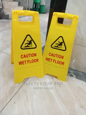 Warning Wet Floor Cleaning in Progress