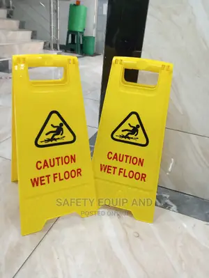 Caution Wet Floor Yellow Signage