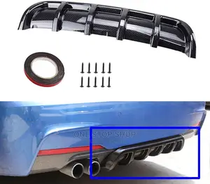 Universal Carbon Fibre Car Rear Bumper Lip Diffuser