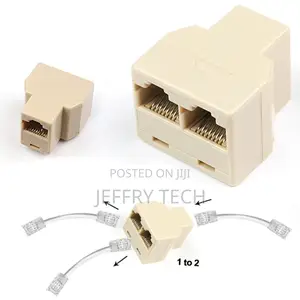 RJ45 ADSL Modem Network Cable Splitter RJ45 Lan Cable 2 Port