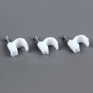 100PCS Useful RG6 Coax Cat5 Cat6 Cable Wire Clips Nail Clamp