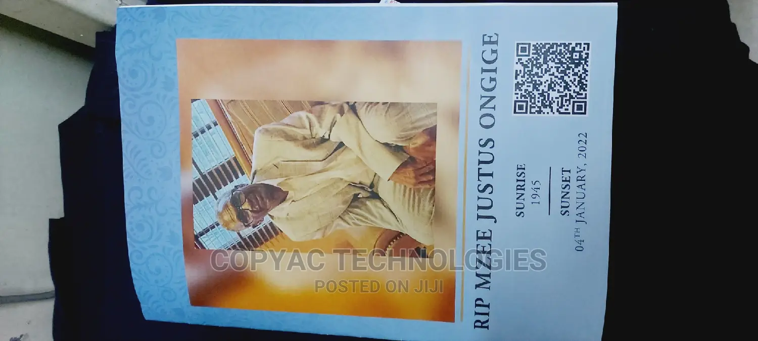 High Class Funeral Program Printing and Designing