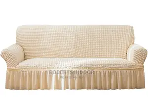 Cream White Turkish Elastic Sofa Cover