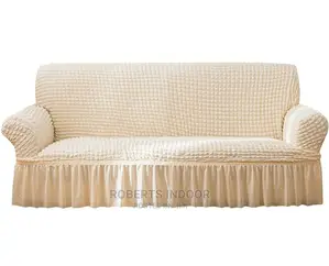 Tcream White 7 Sitter Turkish Sofa Cover