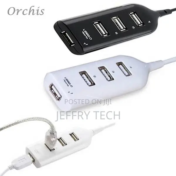USB 2.0 High Speed 4-Port Splitter Hub Adapter for PC Comput