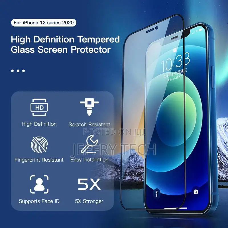 Screen Protector for iPhone 12 Mini 12 Pro Max Glare Tempere