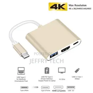 Adapter USB Type C Hub Hdmi-Compatible 4K Support Samsung D