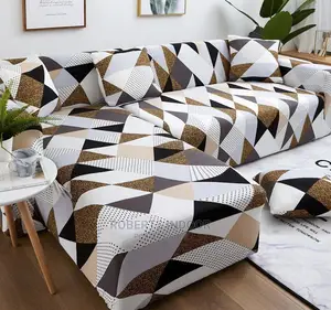 Printed Grey Elegant Sofa Cover
