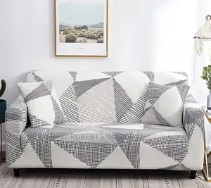 Black and White Elastic Sofa Cover