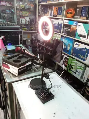 Home Studio Mic and Small Ring Light