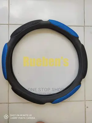 Blue Black Spongy Steering Cover