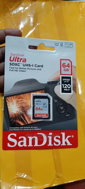 Sandisk Ultra SXDC-UHS 64 GB Card.