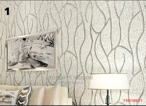 Cream White and Silver Elegant Wallpaper