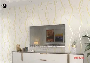 Cream White and Beige Floral Wallpaper