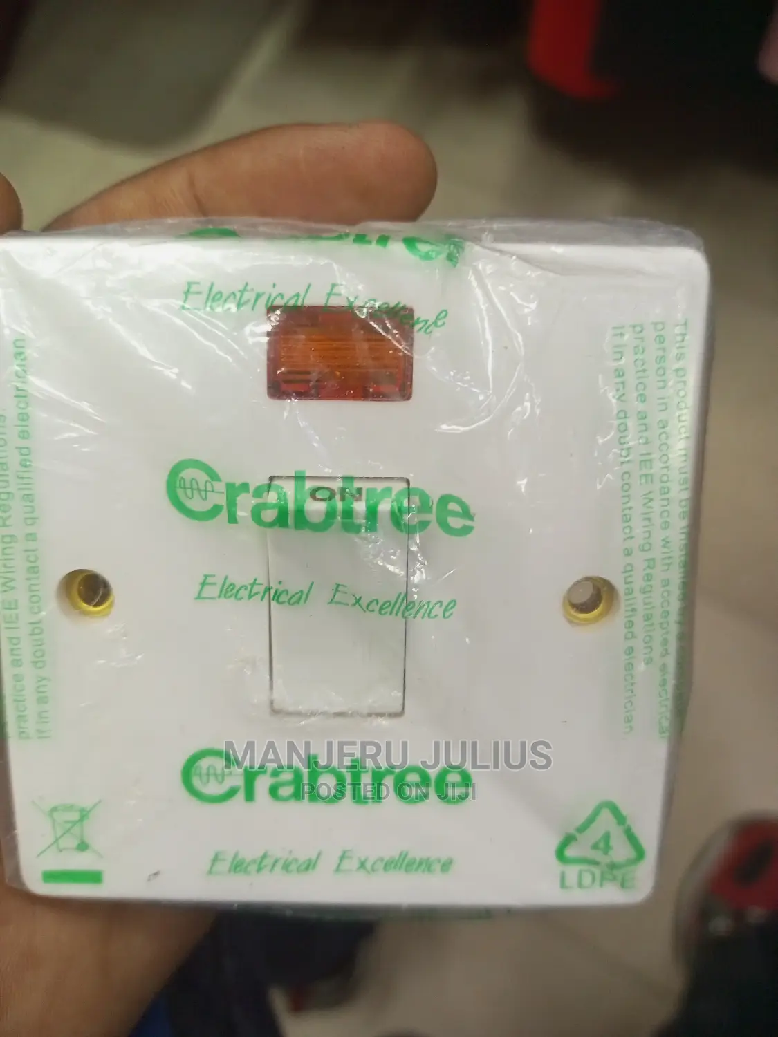 20A Crabtree Water Heater Switch