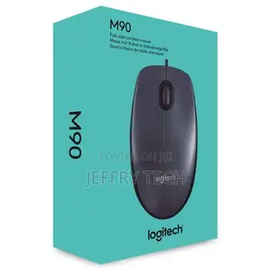 Logitech M90 Wired Ambidextrous Optical USB Mouse - Black