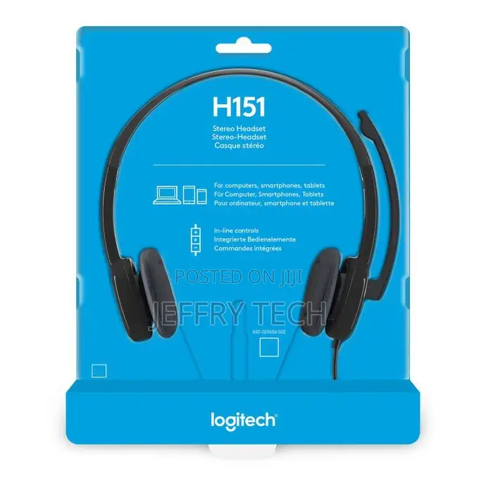 Logitech H151 Wired Stereo Headset Noise-Cancelling Mic