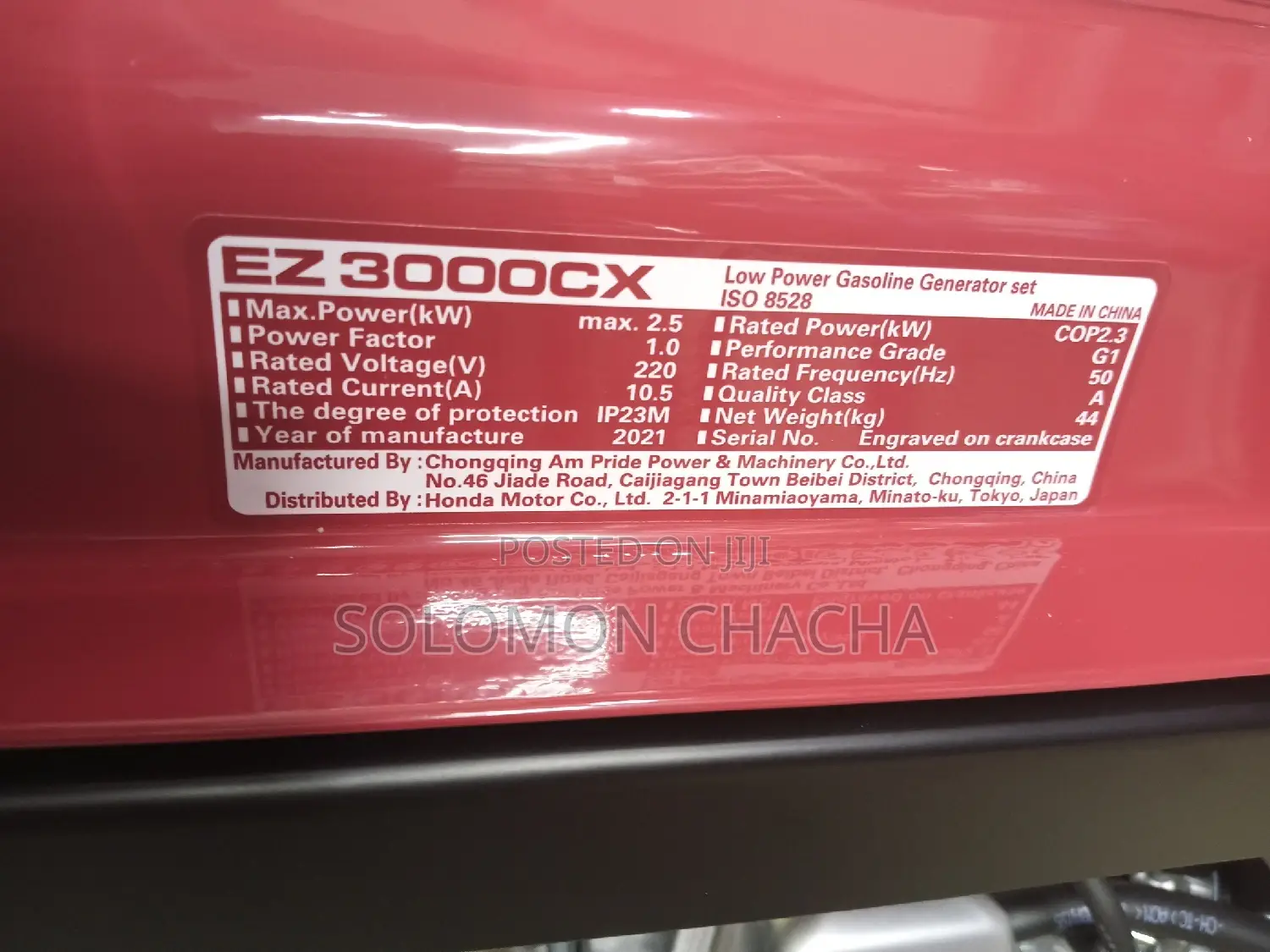 Honda Original EZ3000CX 3kva