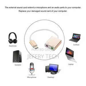 Usb C Type C Type-C External Sound Card Hifi Magic Voice 7.1