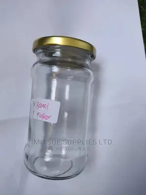 A Box of 50 Fudcor/Glass/Storage Jars-300 Ml With Lids