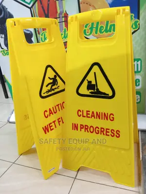 Boards Showing Caution Signs