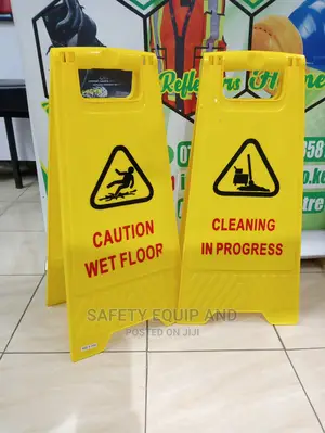 Yello Boards for Cleaning in Progress-Caution
