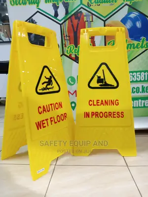 Wet Floor Caution Board and Cleaning in Progress Boards