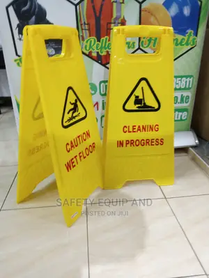 Standing Yellow Foldable-Caution Sign Board