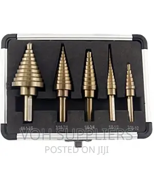 Step Drill Bits, HSS 5PCS Titanium Step Drill Bit Set,