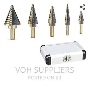Step Drill Bits, HSS 5PCS Titanium Step Drill Bit Set,
