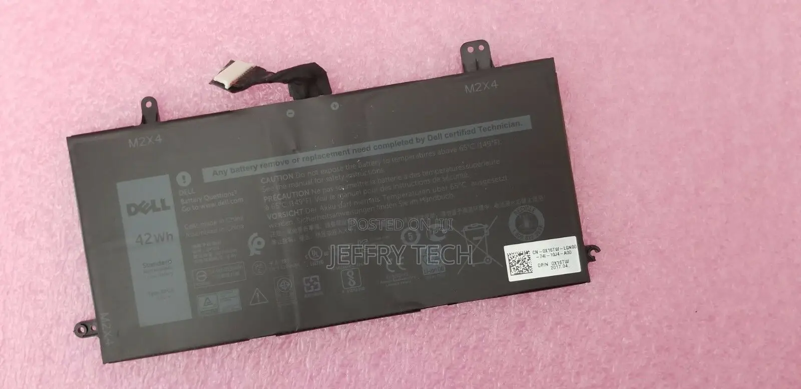 Original Battery for Dell Latitude 5285 Series 42wh J0PGR