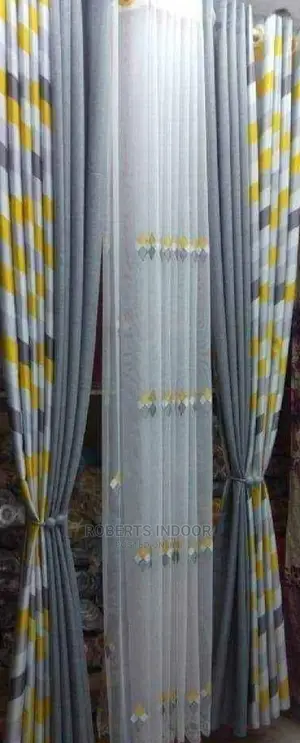 Grey Stylish House Curtain