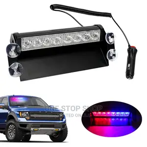 8 Led Red Blue Police Flash Light for Dashboard