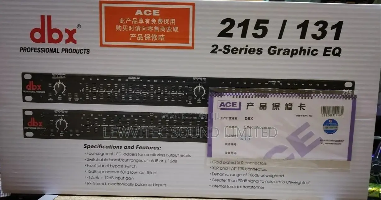 Dbx Single Graphic Equalizer