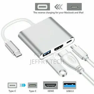Type C Vers HDMI USB 3.0 USB-C CâBle Adaptateur 3 in 1 Hub W
