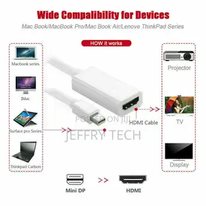 Mini Display Port DP Thunderbolt to HDMI Adapter Cable for M