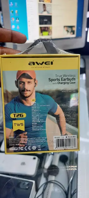 Original Awei T26 Wireless Sport Earbud With Charging Case