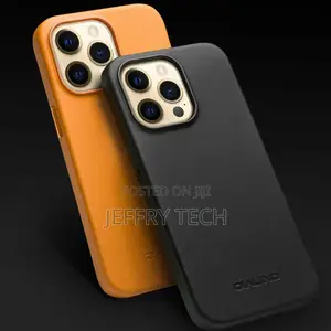 iPhone 13 Pro Max Genuine Leather Slim Case Cover With Magsa