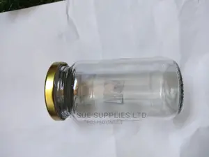A Box of 50 Pickle/Mason/Glass Jars- 200ml With Gold Lids