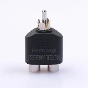 RCA 1 Male Jack to 2 Female Connector Y Splitter Audio Doubl