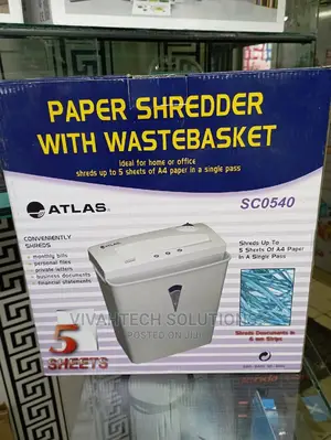 Atlas Paper Shredder Sc0540 5 Sheets