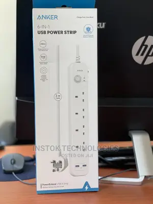 Anker Extension Lead With 2 USB Ports And 4 Wall Outlets Wit